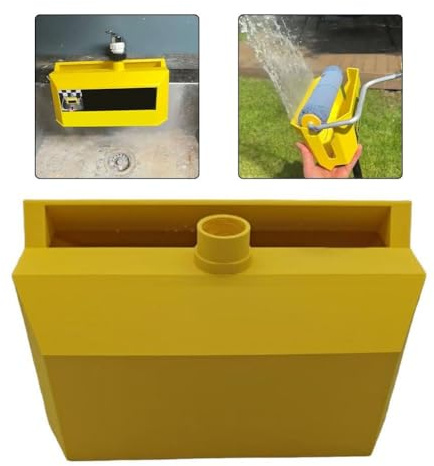 Tidevib Rodillo limpiador de rodillos de pintura de 9 pulgadas, para fundas de microfibra sintética de espuma, reutilizable para lavadora con adaptador de tuerca giratoria, grifos de manguera