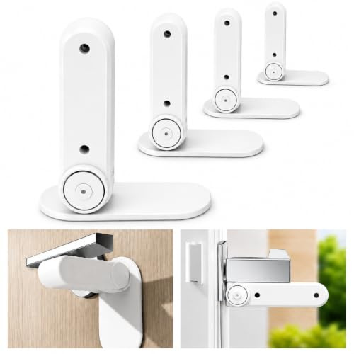 4 Pz Sicurezza Porta Blocco Maniglia Porta Sicurezza Porta Sicurezza Balcone Protezione Finestra Blocco Porta Bianco