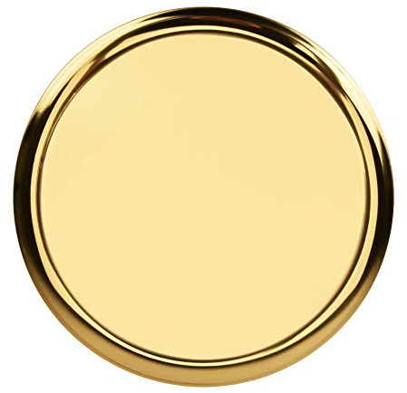 Bandeja De Servir De Acero Inoxidable, Duradera, Redonda, Color Dorado, para Salón, Comedor, Cocina, Bandeja Portátil para Desayuno, Utensilios De Cocina Modernos Dorado