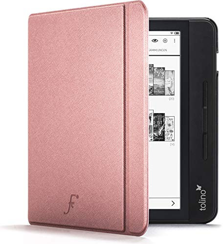 Forefront Cases Hülle für Tolino Vision 5 (Modell: 2019) - Roségold - Dünn und Leicht, Smart Auto Schlaf/Wach Schutz-Hülle (Tasche) für Tolino Vision 5