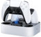 NEWDERY PS5 Controller Ladestation, DualSense Ladestation für PlayStation5 Controller Ladegerät Docking Station Schnelllade für Playstation 5 DualSense Controller (White)