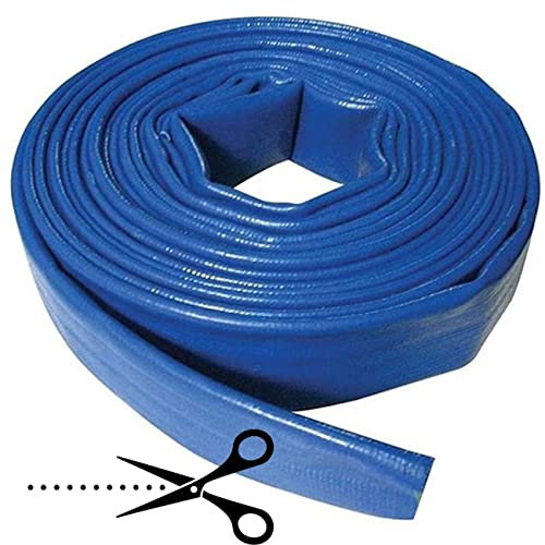 Manguera Jardin 50mm | Manguera Plana para Bomba de Agua Sumergible | CORTE POR METRO | Manguera Plana 50 | Manguera Incendios 50 | Manguera 50mm | Mangueras PVC Azul para Bombas de Agua