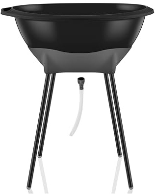 Babyjem Baby Badewanne mit Gestell Elegantes Babybadewanne Babywanne, Schwarz