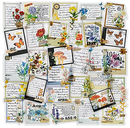6-pack Blomklistermärke Plant Scrapbook-klistermärke Bukettdekal Frimärksklistermärke Dekorativ Planner-dekal Blommig klistermärke Journaldekal för korttillverkning Dagbok Fotodekoration Arts (Anna)