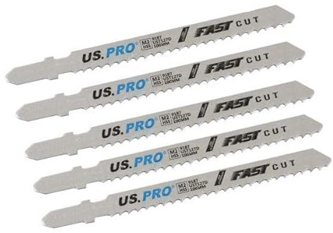 US PRO Tools 5pc UST127D 100mm 8TPI Jigsaw Blade for Aluminium 9187