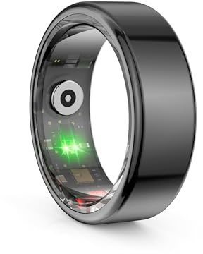 Diyeeni Anillo de Salud Anillo Inteligente, Rastreador de Actividad Física para Hombre y Mujer, Soporte para Monitoreo del Sueño, Conteo de Pasos, Anillos (18,2 mm/0,72 Pulgadas)
