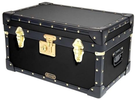 Mossman Tuck Box With Flip Lock, Home, School, Office Storage Solution (Black)
