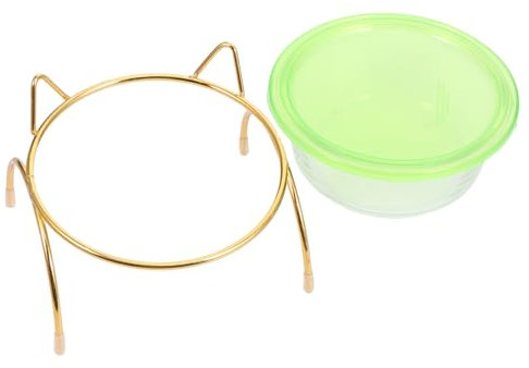 CIYODO Elevated Katzenfutter Wassernapf Mit Neigungsdesign Katzenfreundlicher Futternapf Verdauung Leicht Zu Reinigen Transparentes Material Für Katzen