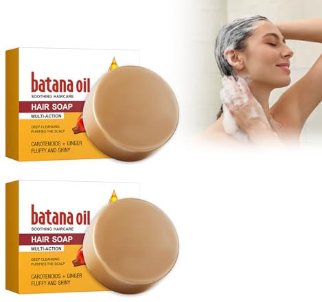 Shampoo Solido, Con Olio Batana, Sapone Per Shampoo Allo Ginger, Bar Sapone Per Crescita Capelli Fortificante, Pulizia Efficace E Prevenzione Della Caduta Dei Capelli, 2 Pcs