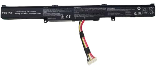 FESTAS 2600mAh A41-X550E Batterie Compatible avec ASUS R510 R510D R510DP | X550D X550DP R752L R752LB R752LAV F550D F750L F751L X450JF X450JN X750J X751L R751J R751JA R751JB R751JK R751L R751LN R752LJC