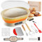 Sourdough Starter Kit, 10'' Oval Banneton Proofing Basket Thermostatic With Timer, Silicone Foldable Bread Proofing Basket, Sourdough Proving Bowl With Baking Accessories