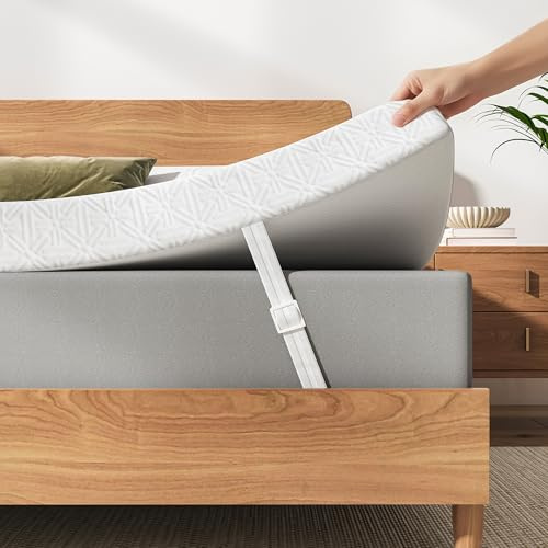 Bednew Memory Foam Mattress Topper, 10cm Thickness Mattress Topper King Bed with Anti-Slip Breathable Washable Cover, Back Pain Relief, King Size 150x200x10cm