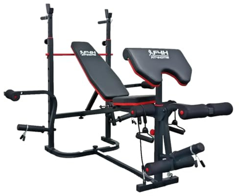 Adjustable Weight Bench with Leg Extension and Preacher Curl Pad Home Training Gym Weight Lifting Bench Full-Body Workout max user weight 120kgs