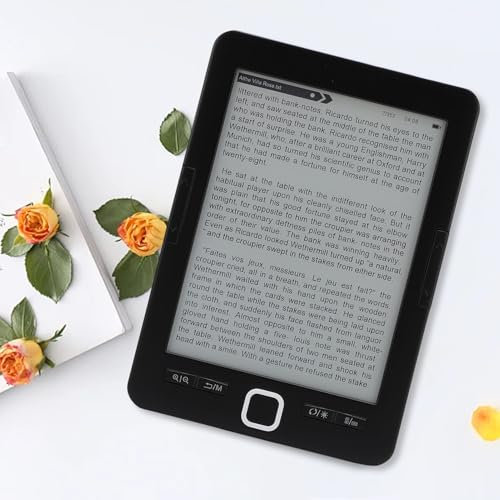BK6033 Reader Ebook, 6in Eink Screen E Reader, Incorporato Nella Memoria 8G, Dimensioni dei Caratteri Regolabili, Tipi E luminosità, Lettori di Libri Elettrici Portatili,