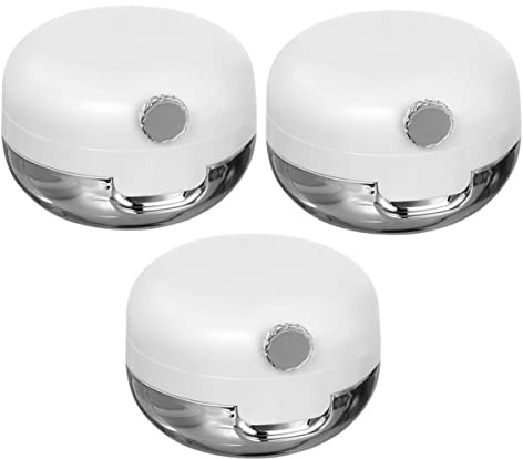 FOMIYES 3pcs Mini Cosmetic Jars with Mirror Portable Lip Balm Containers Tiny Sample Pots for DIY Skincare and Makeup Travel Storage