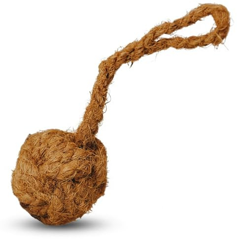 Uniques Natural Dog Toy for Dental Care - Coconut Fibre Chew Toy - Supports Teeth Cleaning & Chewing Fun - Plastic-Free & Sustainable - For Light to Medium Chewing Behavior