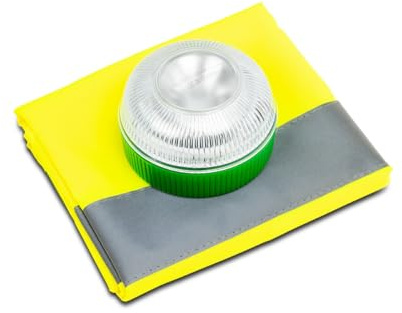 MOTORKIT MOTOR16523 Kit Baliza de señalización magnético blanco verde