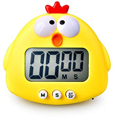 Kitchen Timer, Cute Cartoon Animal Countdown, Digital Cooking Timer with Magnetic, LCD Large-Screen Visual Clock, Hangable Alarm Clock with Stand，for Cooking Bake Sport Game (Timer-XG)
