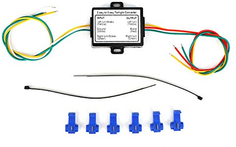 Convertidor de luz trasera de remolque de 2 a 3 cables, convertidor de remolque de empalme de 2 a 3 cables Adaptador de arnés de cables del eléctrico tipo EE. UU.