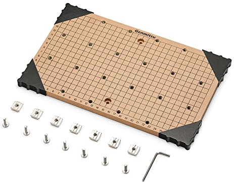 Genmitsu Panneau de grille en MDF CNC pour routeur CNC 3018, compatible avec 3018-PRO/3018-PROVER/3018PROVer Mach3, 300 x 180 x 12 mm, trous M6 (6 mm), vis et écrous inclus