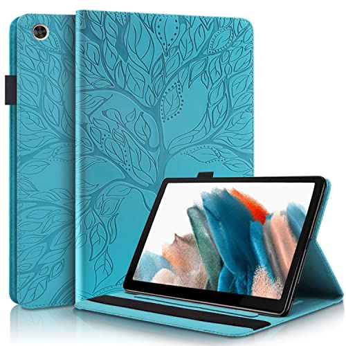 Succtopy Hülle für Galaxy Tab A8 10.5 Zoll 2021 Folio Flip PU Leder Schutzhülle Samsung Galaxy Tab A8 2021 Stifthalter Stand Wallet Cover Case Tablet Hülle Galaxy Tab A8 10.5 SM-X200/X205/X207 Blau
