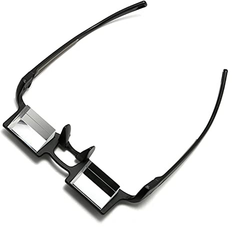 okcsc New Upgraded Lazy Glasses Lying Down Bed Prism Glasses for Reading Playing Mobile Watching TV Glasses 90°Angle Upside Down Horizontal Super Lightweight Glasses for reducing Neckache Unisex