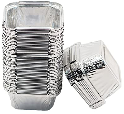 Angelkiss 50 ciotole in alluminio per cupcake, creme, muffin, tortine, 7,5 x 7,5 x 3,5 cm