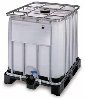 IBC Tank 1000L Schwarz mit Kunststoffpalette Dichte 1900 UN zugelassen - Sunbox/IBC-SBX-1900PH