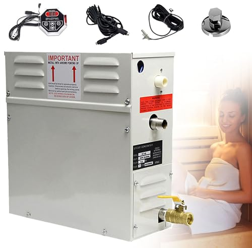 Qiang Generatore a Vapore Sauna 220v/380v 3kw-21kw per Sauna/Doccia/Bagno Turco/Spa,con Controller Touch Intelligente 25-55℃ per 3-20m³ Riscaldamento Spazio,380V-21KW