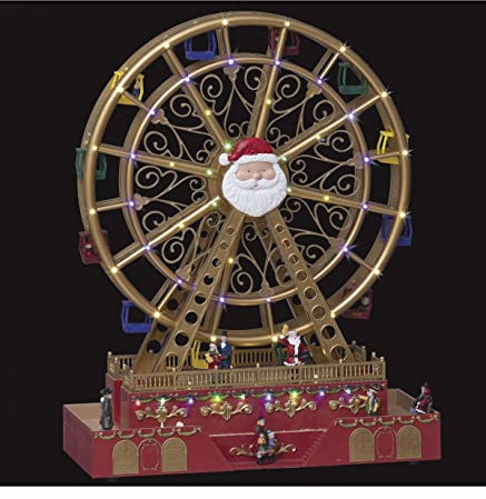 Village de Noël Lumineux et Musical Grand Roue animée et Clignotante - Feeric Christmas