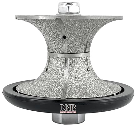 NBB Diamantprofilhjul diamantfräs fräs porslinsprofileringsborr keramiska granit marmor sten, lätt att använda i vinkelslip (V Full-Bullnose V50)