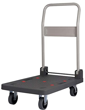 Multifunktionale tragbare Handkarren, Schubkarre, funktionale bewegliche Plattform, Faltbarer, vierrädriger, tragbarer Flachbett-Logistikwagen, groß