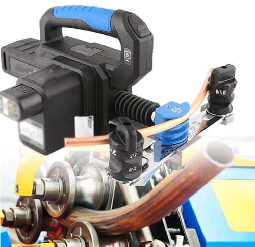 zxmeimm Piegatubi Piegatubi Elettrico Piegatubi per batterie al Litio, 9s 90° Piegatura Rapida Strumento per Piegare Tubi in Rame da 1/4 a 7/8