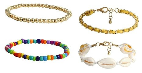 Yardenfun 4stücke Teiliges Muschelarmband Für Damen Verstellbares Handgefertigtes Schmuckstück Im Maritimen Stil Für Wie Geburtstage Feiertage Und