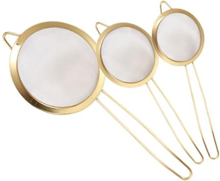 MAGICLULU 3stücke Edelstahlsieb Feinmaschig Lebensmittelsieb Zum Kochen Für Tee Kaffee Lebensmittel Mehl Mit Aufhängeloch Für Einfache Lagerung