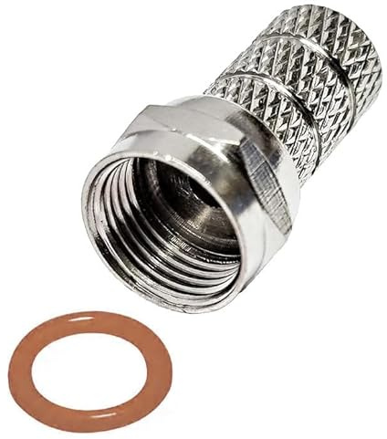 XmediaSat 10 Stück - F-Stecker/F-Aufdrehstecker 5.0 mm mit Dichtring