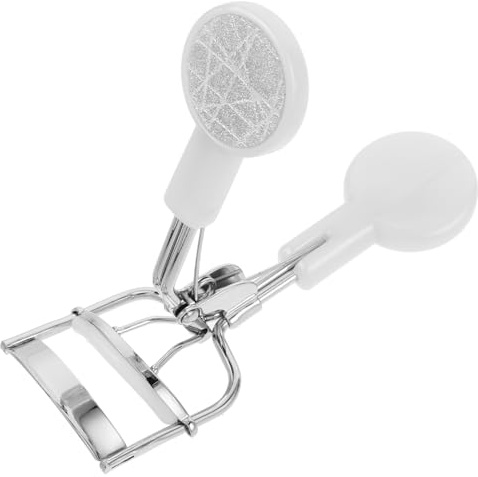 Rizador de Pestañas Curvo de Metal Boca Ancha y Fijación Duradera | Diseño Instantáneo, Apto para Ojos Encapotados, Adecuado para Viaje, Acabado de Purpurina y Recambios