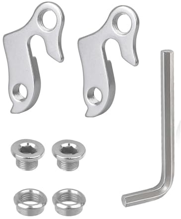 2 Piece Derailleur Hanger,Aluminum Rear Bike Derailleurs,Bicycle Alloy Gear Mech Adapter,Alignment Extender Hook Tool,Equipped With An Allen Wrench And Screws for Replacing Parts And Accessories
