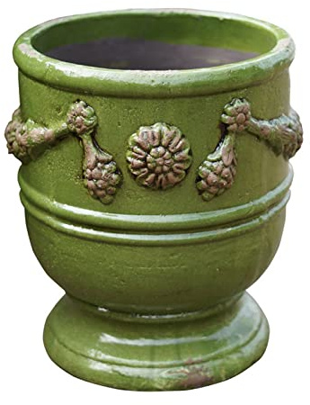 Macetas Redondas de hormigón con Orificio de Drenaje, Grandes y Decorativas para Plantas de Interior y Exterior.