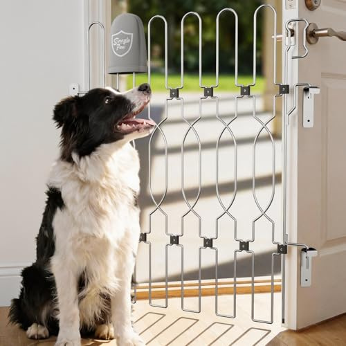 Griglia di sicurezza retrattile per cani, barriera di sicurezza senza fori (72 cm)