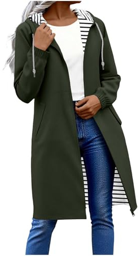 KOG Regenjacke Damen Wasserdicht Lang Windbreaker Herbst Outdoorjacke Einfarbig Oberteil Frau übergangsjacken Leichte Herbstjacke Casual Jacke Frauen Wintermantel Oversized Softshelljacke Radjacke