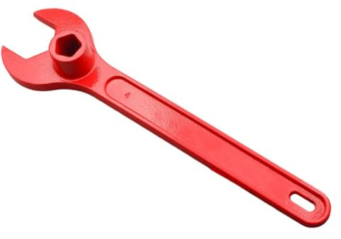 FUANA Chiave inglese per idrante antincendio in acciaio pressofuso da 55 mm, per apertura e chiusura all'aperto, utensile manuale rosso resistente, 435 mm