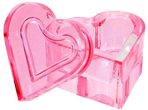 ULTECHNOVO Coupe à Ongles Verre Forme de Cœur avec Couvercle pour Liquide Nail Art et Manucure