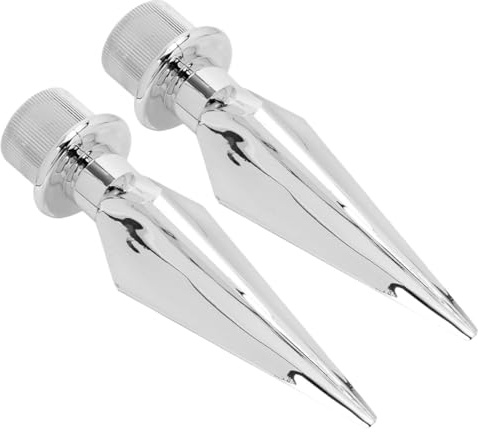 Ciieeo Punte per Aste Portabandiera in Plastica Argento 2 Pezzi per Bandiera Sala Riunioni Accessori Pennoni Sostituzione Testa Asta Decorazione Auditorium Uso Commerciale Pubblico