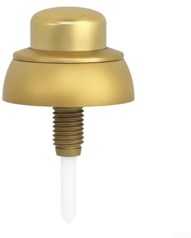 WC-Spülknopf, kompatibel mit SIAMP – für Optima 49 Ablaufventil, ABS-Ersatz-Druckknopf oben – für Spülkastentank, inklusive Stützdeckel-Option (Gold + Abdeckung)