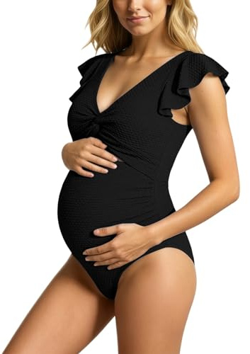 Maillots Une Pièce Maternité Élégant Bikini Plage Push Up Amincissante Sport Beachwear Eté Mode Maillot de Bain Grossesse S-XL