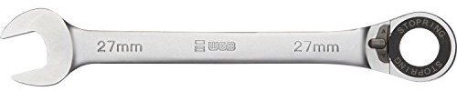 WESTFÄLISCHE GESENKSCHMIEDE 23500153 WGB Maulschlüssel 235 mit Ringratsche gekröpft SW 15 mm