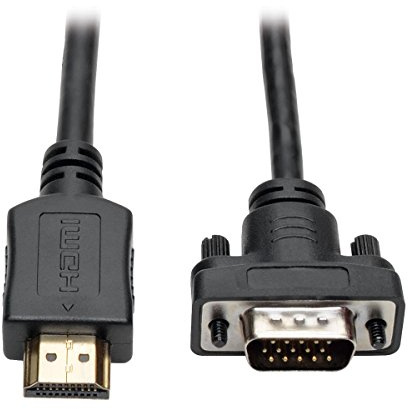 Tripp Lite HDMI vers VGA Active Adapter Converter Cable Low Profile HD15 M/M 1080p 3.0m (P566-010-VGA) Noir