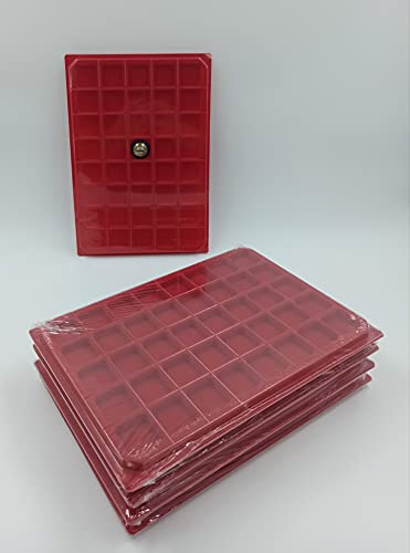 Générique 50 Box/collecteurs/Plateaux Velours pour Rangement Capsules Champagne / 40 Cases carrées avec Couvercle