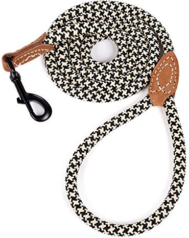 Mile High Life Dog Leash with Genuine Leather-Wrapped Ends, 4/5/6FT